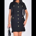 thumbnail image 4 of Vestido de Mujer de Corta, Elegante, para Boda, Cóctel, Ajustado, Midi, con de . Negro L, 4 of 7