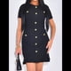 thumbnail image 4 of Vestido de Mujer de Corta, Elegante, para Boda, Cóctel, Ajustado, Midi, con de . Negro M, 4 of 7