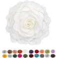 thumbnail image 2 of Fennco Styles Eva's Flower Garden Decorative Throw Pillow Case - 16 inches Round (Ivory, 16" Case Only), 2 of 6