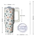 thumbnail image 2 of 30 oz Santa Snowflake Christmas Tumbler with Handle and Straw, Stainless Steel Insulated Cup 30 oz, Leak Proof Holiday Mug, Winter Gift, 2 of 5