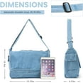 thumbnail image 6 of Denim Hobo Purse Bags Casual Canvas Messenger Shoulder Bag Retro Large Crossbody Satchel Bags for Women and Men, 6 of 7