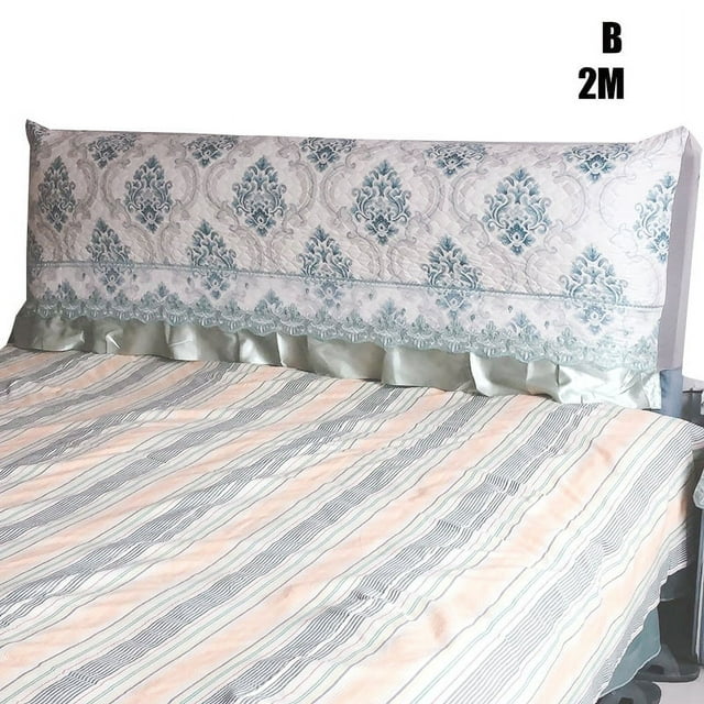 Stretchable Headboard Covers Dustproof Thickened Full Coverage Bed Head Covers(Purple A 2M)