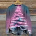 thumbnail image 2 of Christmas Sweater - Sweater Women, Womens Christmas Printed Sweater Round Neck Long Sleeved Sweaters Pullover Tops Xmas Sweater, 2 of 4