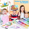 thumbnail image 3 of Officygnet 192 Count Washable Markers Bulk, 16 Assorted Colors, Conical Tip with Fine & Broad Line Coloring Marker for Kids, Markers Bulk for Classroom, S, 3 of 7