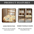 thumbnail image 5 of SEANATIVE Flowers Chair Seat Covers for Dining Room Yellow Chair Covers Set of 2 Kitchen Square Chair Seat Cushion Cover Stretchable Chair Slipcovers for Bar Banquet Chair Seat Protector, 5 of 7