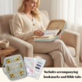 thumbnail image 4 of Pzuqiu Cross Sunflower Bible Cover Books Covers for Women Large Bible Cover Bag with Handle Zipper Pocket Quilted Church Carrying Case Study Supplies Accessories Christian Gifts, 4 of 7