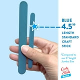 CraftySticks- 1000 Pack 4.5 Inch Blue Popsicle Sticks for Crafts ...