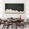 thumbnail image 4 of Large Framed Canvas Print Minimalist Dark Night Sky with Flying BirdsWall Art Decorative Ready to Hang Painting for Living room Bedroom 60x30 inches Natural Frame, 4 of 7