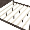 thumbnail image 5 of EUROCO Wood King Size Canopy Bed Frame, Solid Wood Platform Bed Legs for Kids Teens Adults, Brown, 5 of 10