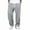Gray, variant on MELDVDIB Waffle Pants for Men Drawstring Waist Fall Winter Sports Joggers Solid Color Baggy Work Pants with Pockets