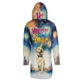 thumbnail image 2 of Happy New Year with Labrador Retriever Fireworks Holiday Xmas Winter 2025 All Over Print 3D Hooded Duffle Toggle Coat Lab Dog Lover Gifts - 00025, 2 of 6