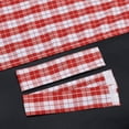 thumbnail image 4 of Set of 2 Pieces of Opaque Perforated Curtains with 2 Tiebacks Plaid Pattern Window Decoration for Bedroom Indoor Red H/W 120/80cm, 4 of 5