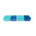 thumbnail image 3 of Humble Crew Large Plastic Storage Bins, Set of 4, Navy/Teal, 3 of 4