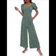 thumbnail image 3 of Mono de Verano 2025 para Mujer, Estilo Floral, Informal, Holgado, con Pierna y Corta. Verde S, 3 of 8