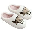 thumbnail image 3 of Juosiy House Slippers for Women Winter Furry Plush Fashion Animals Print Indoor Slide Shoes, 3 of 5