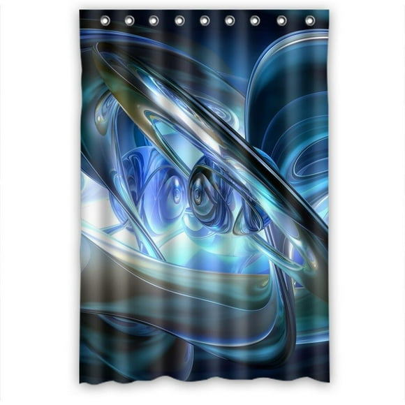 YUSDECOR Luminescence wonderful light Shower Curtain Polyester Fabric Bathroom Shower Curtain 48x72 inches