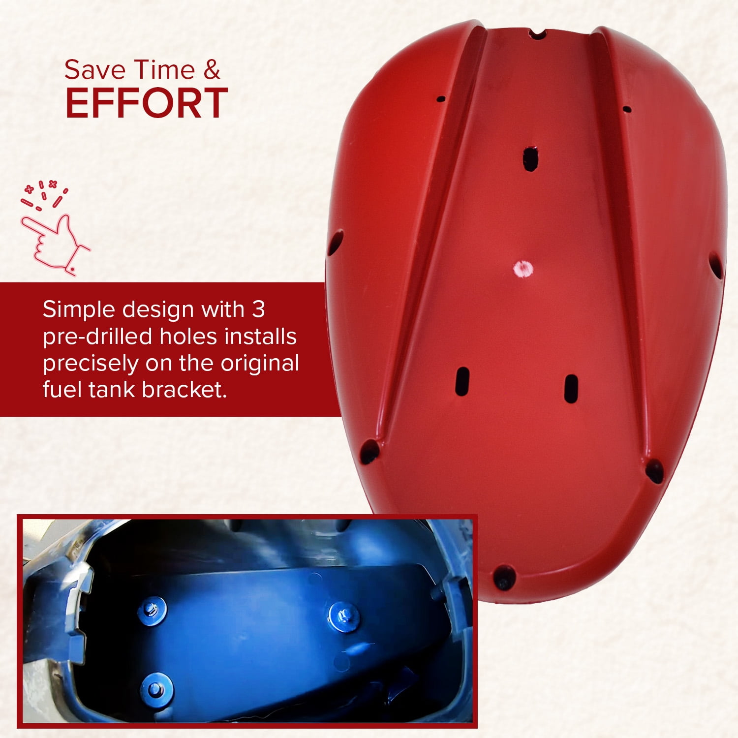 AlveyTech Decorative Fuel Tank for the Coleman CT200U-EX, CT200U-EXR and CT200U-EX V Mini Bike (Red)