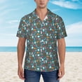 thumbnail image 2 of Gukieu Skull cute organ Print Men's Short-sleeved Shirts, Button-down Lapel Hawaiian Shirts, T-shirts, Beach Vacation Summer Casual Wear,XX-Large, 2 of 7