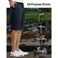 thumbnail image 4 of PULI Men’s Golf Shorts 12" Inseam Lightweight Stretch Quick-Dry Hiking Casual Dress Work Hybrid Shorts with Pockets, 4 of 7