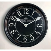 Black & White Large Frm Wall Clock | Beautiful Color, Silent Mechanism, Made in USA