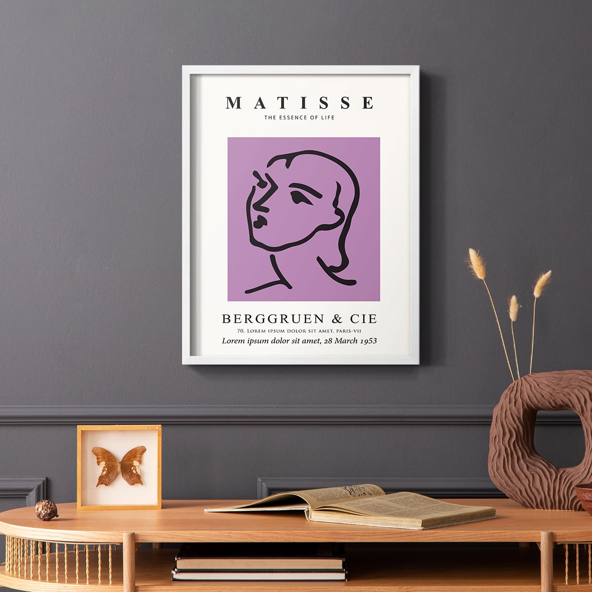 Matisse CVIII Framed Print in White Solid Wood 11 x 14 Framed Print