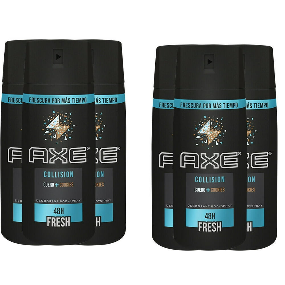 6 Pack Axe Collision Mens Deodorant Body Spray 48 Hours Fresh 150ml 6 Pack Axe Collision Mens Deodorant Body Spray 48 Hours Fresh 150ml
