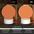 thumbnail image 3 of Naloa Orange And White Polka Dot Acrylic LED Night Light Custom LED Lights Personalized Nightlight Customized Gifts for Family Couples Friends, 3 of 9