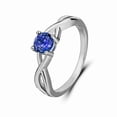 thumbnail image 3 of Elegant Rhinestone Ring Set for Women and Men Shiny Silver Plated Jewelry, 3 of 6