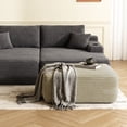 thumbnail image 3 of Oooh life Beige Large Oversized Ottoman Footrest for Bedroom, Footrest Ottoman & Coffee Table, Solid Plush Ottoman, Rectangle Floor Ottoman Foot Rest, 3 of 6