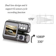 Dual Lens 2 Inch LCD Car DVR I1000 HD 1080P G-Sensor Dash Cam Rearview Camera