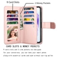 thumbnail image 3 of Takfox Galaxy A35 5G Case,for Samsung Galaxy A35 Wallet Phone Case,Takfox PU Leather Magnetic Detachable Card Holders Shockproof Kickstand Protective [Flip Folio Cover] for Samsung A35 -Rose Gold, 3 of 8