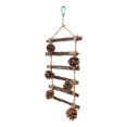 thumbnail image 1 of Natural Wooden Parrot Nesting with Climbing Ladder and Scratch for Small Pet Birds, 1 of 7