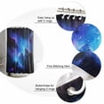 thumbnail image 5 of Small Stall Shower Curtain 36x78 Inch Narrow Half Size Blue Purple Sky Bath Curtains Bathroom Decor Modern Abstract Night Stars Waterproof Fabric Shower Curtain Set with Hooks 36 Inch, 5 of 6