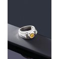 thumbnail image 5 of Gem Stone King Men's 925 Sterling Silver Yellow Citrine Ring (1.68 Ct Round, Gemstone Birthstone, Available 7,8,9,10,11,12,13), 5 of 5