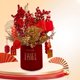 thumbnail image 2 of Arreglo floral de primavera para encimeras de fiestas de inauguración de casas en interiores. Estilo B, 2 of 9