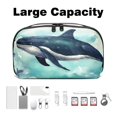 thumbnail image 3 of Whale Electronic Organizer Travel Case, Waterproof Oxford Cloth Storage Pouch Bag, Box with Cord Organizer Storage for Computer Cable Organizer, 5.9x9.44x3.14 in., 3 of 6