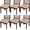 Brown Mushroom Flower, variant on Brown Mushroom Flower Beige Pattern Seat Covers for Dining Room Chairs Set Of 4,Stretch Printed Washable Chair Seat Cover with Elastic Ties and Button,Removable Waterproof Couch Cushion Covers