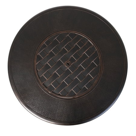 Fire Sense - Armstrong Round Aluminum LPG Fire Pit - Antique Bronze