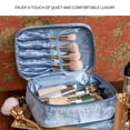 thumbnail image 3 of Velvet Cosmetic Bag Portable Large Capacity Portable Wash Bag Classical European Small Perfume Travel Storage Bag, 3 of 4