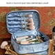 thumbnail image 3 of Fiudx Ofertas y liquidaciones Bolsa de cosméticos de terciopelo, bolsa de lavado portátil de gran capacidad, bolsa de almacenamiento de viaje pequeña clásica europea para Perfume, 3 of 4