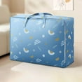 thumbnail image 3 of Kezqiaxn Storage Bags for Clothes, Non-Woven Cotton Quilt Storage Bins Clothing Storage Bag Moving Storage Bags Wardrobe Sorting Storage Box for Blanket Pillows Comforters Clearance Sale Light Blue, 3 of 3