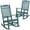 Teal, variant on Pemberly Row All-Weather Patio Rocking Chair in Teal (Set of 2)