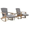 thumbnail image 6 of XCJDILAO U_Style Adjustable Outdoor Wicker Double Rocking Chair with Coffee   Suitable for Backyard  Garden  Poolside., 6 of 21