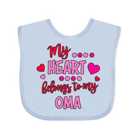 

Inktastic My Heart Belongs to my Oma Gift Baby Boy or Baby Girl Bib