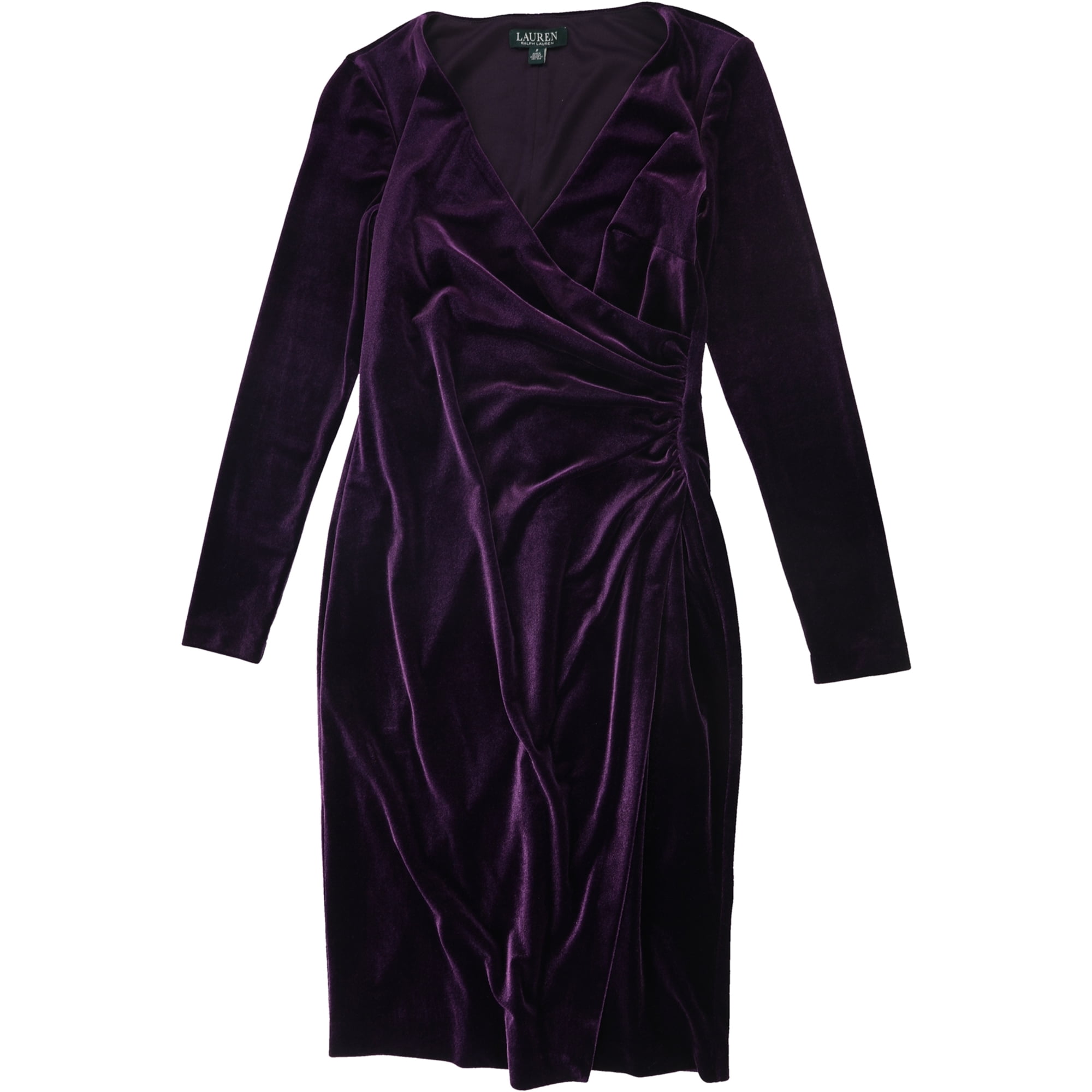 Ralph lauren velvet surplice dress hotsell