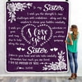 thumbnail image 4 of Personalized to My Sister Blanket from Brother I Wish You The Strength Sister Birthday Graduation Christmas Customized Bed Fleece Throw Blanket (60 x 80 in Adult Size) add
 Same printed canvas bag, 4 of 6
