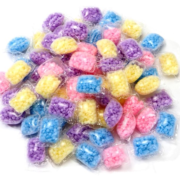 100Pcs Scent Booster Beads, Fabric Softener Beads, Capsule Ball Anti Static Washing Clothes Fragrance Beads, Long-Lasting Fresh Scent Household Laundry Scent Beads for Washer (Multicolor)