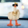 thumbnail image 3 of Adorno de pato de mesa con dedo medio decoración de Mini pato de 75 cm regalo de escritorio creativo, 3 of 5