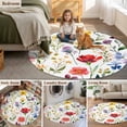 thumbnail image 6 of Area Rug 36in, Farm Country Spring Colorful Flower Floor Carpet Living Room Rug, Watercolor Botanical Non-Slip Welcome Mat Indoor Rugs for Bedroom Dining Room, 6 of 9