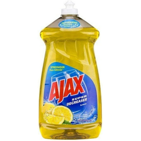 Ajax Super Degreaser Dish Liquid, Lemon, 52 Fluid Ounce (Pack Of 6)